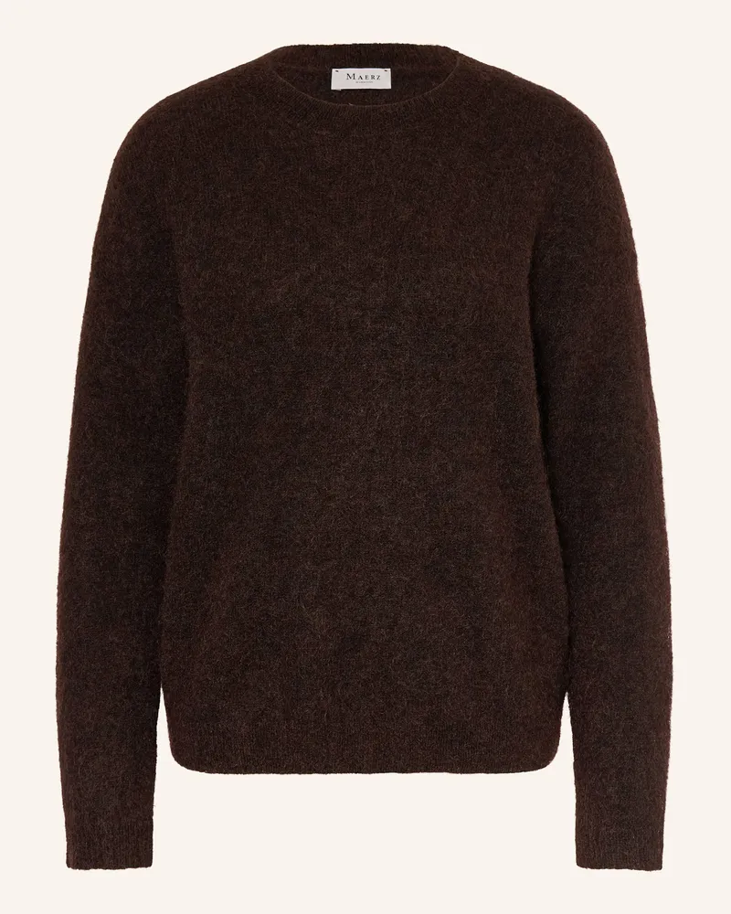 Maerz Pullover mit Mohair Dunkelbraun