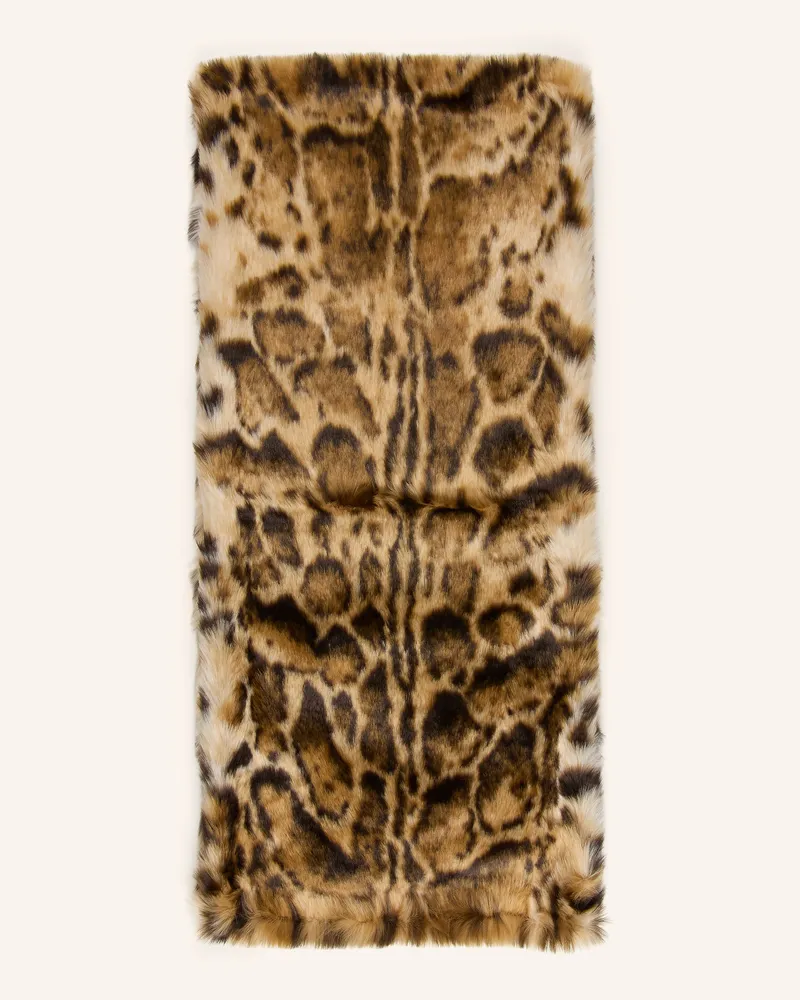 Etro Schal Mit Kunstfell braun Braun