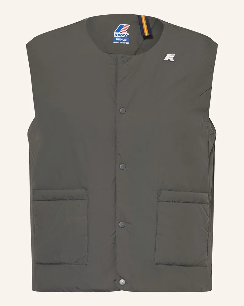 K-Way Weste VALTY PLAIN WARM Dunkelgrau
