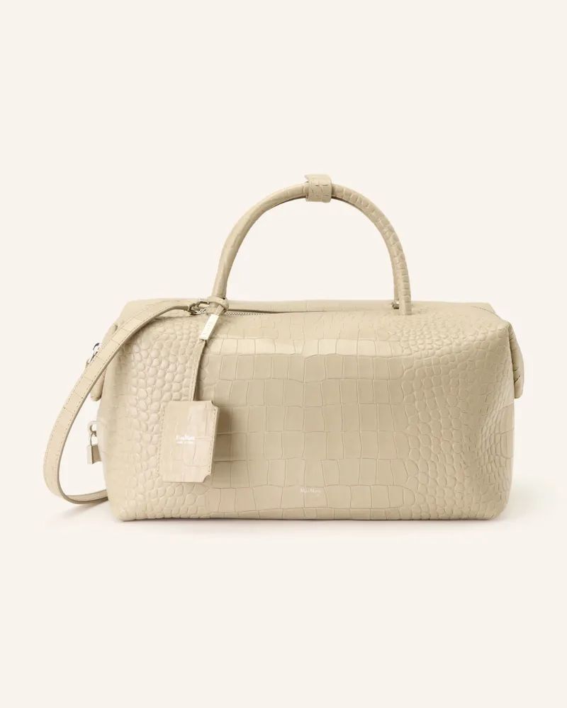 Max Mara Handtasche Holdalllcroc weiss Beige
