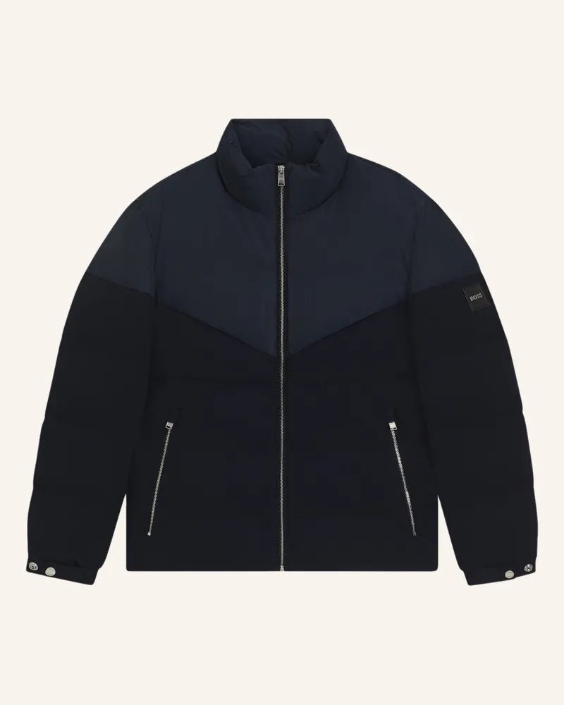HUGO BOSS Casual Jacke H-CLANELLO1 Dunkelblau