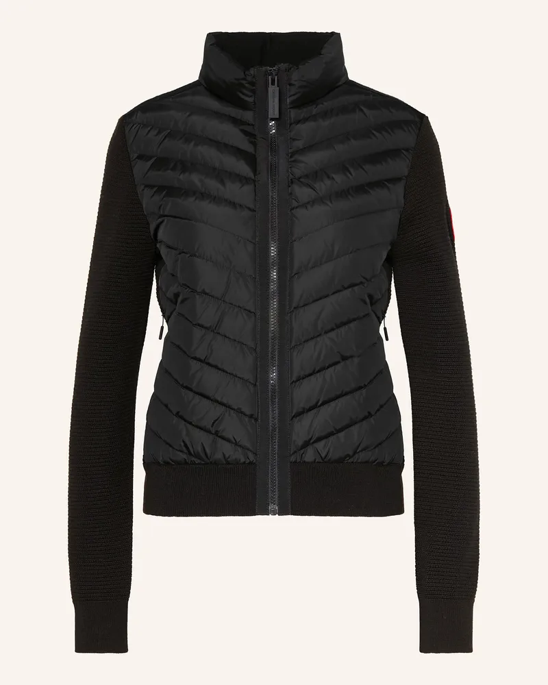 Canada Goose Strickjacke HYBRIDGE im Materialmix Schwarz