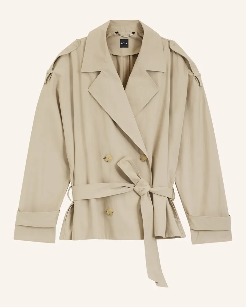 HUGO BOSS Klassischer Mantel Canggu Regular Fit beige Beige