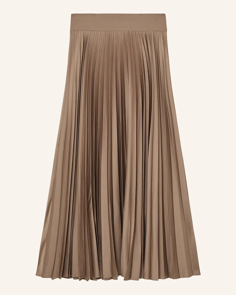 Reiss Plisseerock SEREN Braun