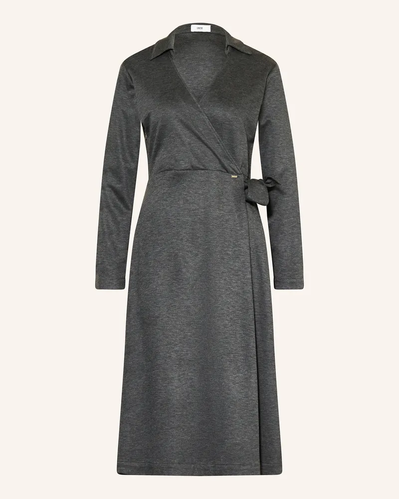 cinque Jerseykleid CIEVION in Wickeloptik Dunkelgrau