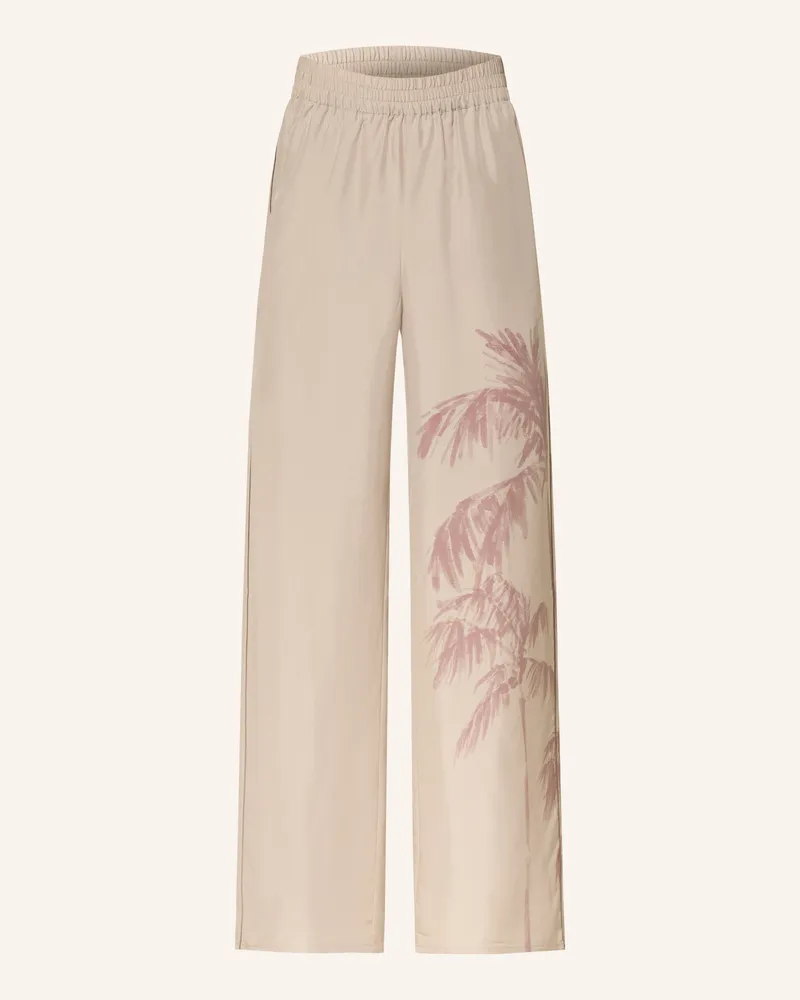 MAX&Co. Marlenehose THEODOR aus Seide Taupe