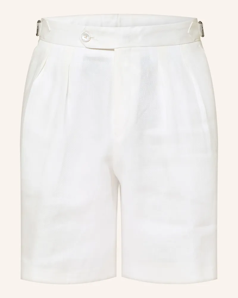 HUGO BOSS Leinenshorts PERIN Tapered Fit Creme