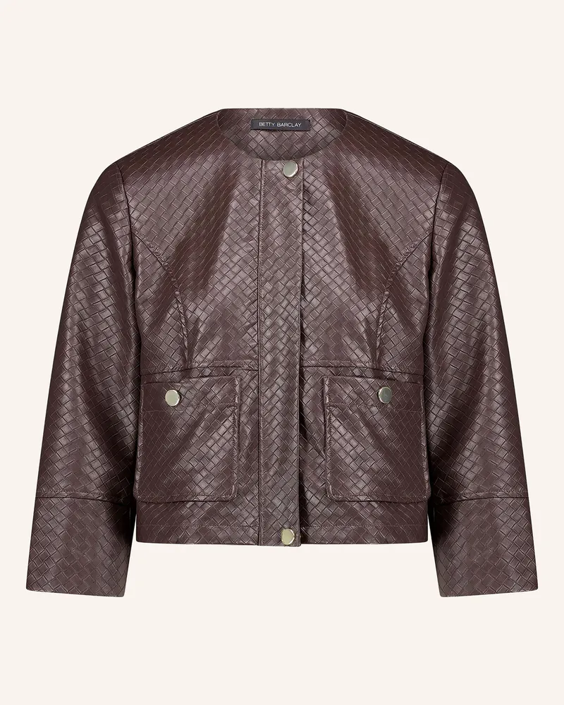 Betty Barclay Jacke In Lederoptik braun Dunkelbraun