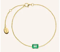VEYNOU Armband EDEN aus 14 Karat Gelbgold mit Smaragd Gold