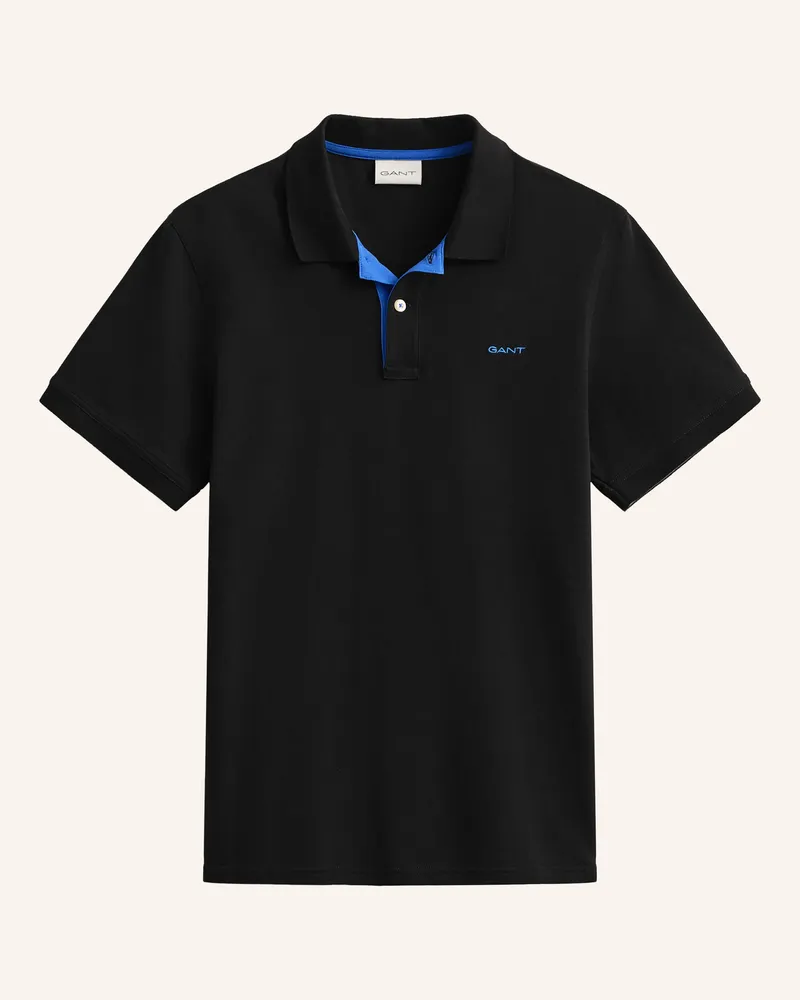 Gant Piqué-Poloshirt Schwarz