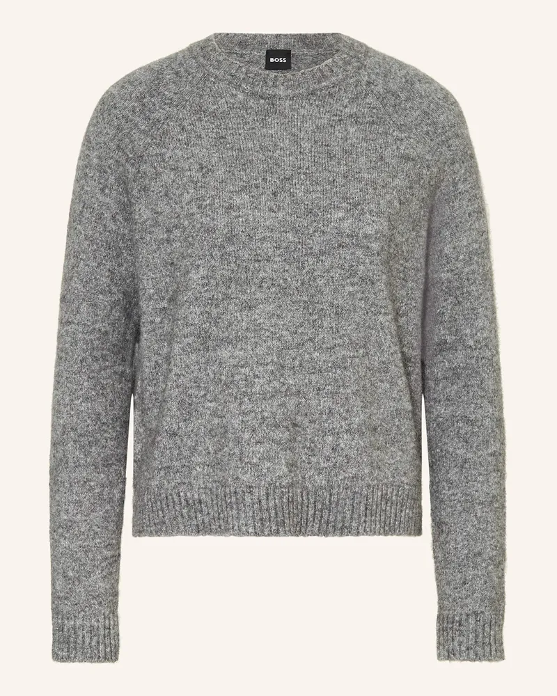 HUGO BOSS Pullover FEBISAN mit Alpaka Grau