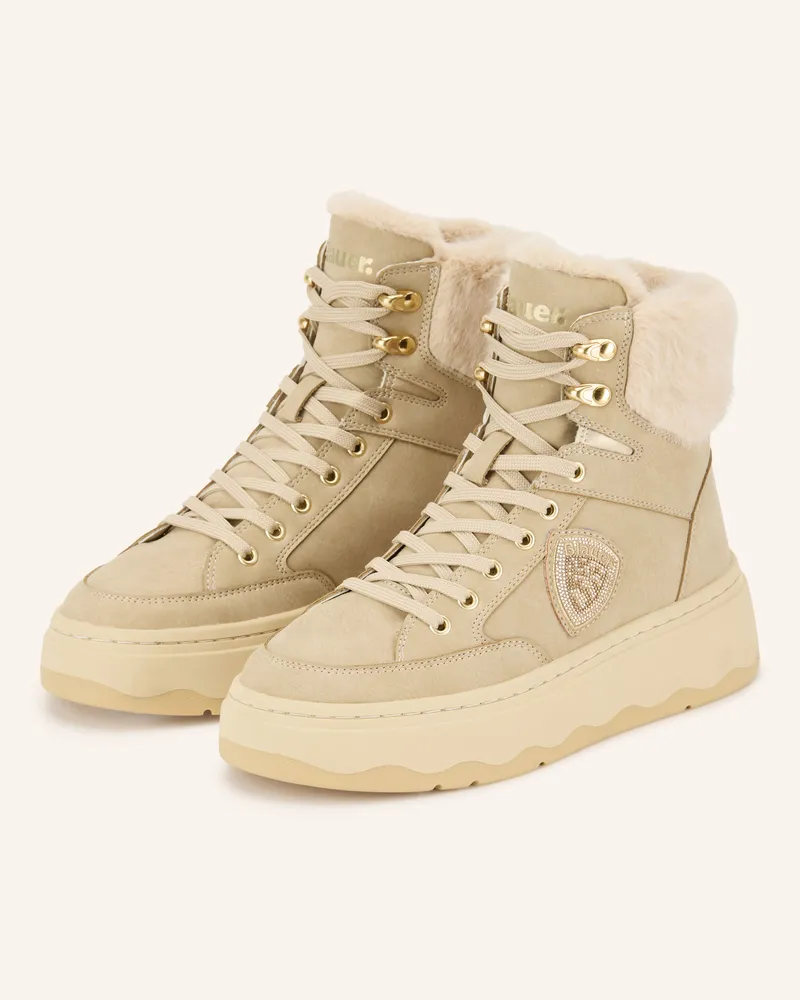 Blauer Hightop-Sneaker Maribel beige Taupe