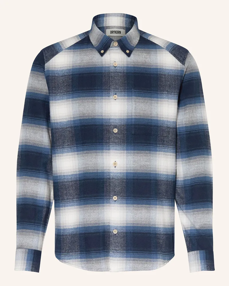 Drykorn Flanellhemd Liet Comfort Fit blau Blau