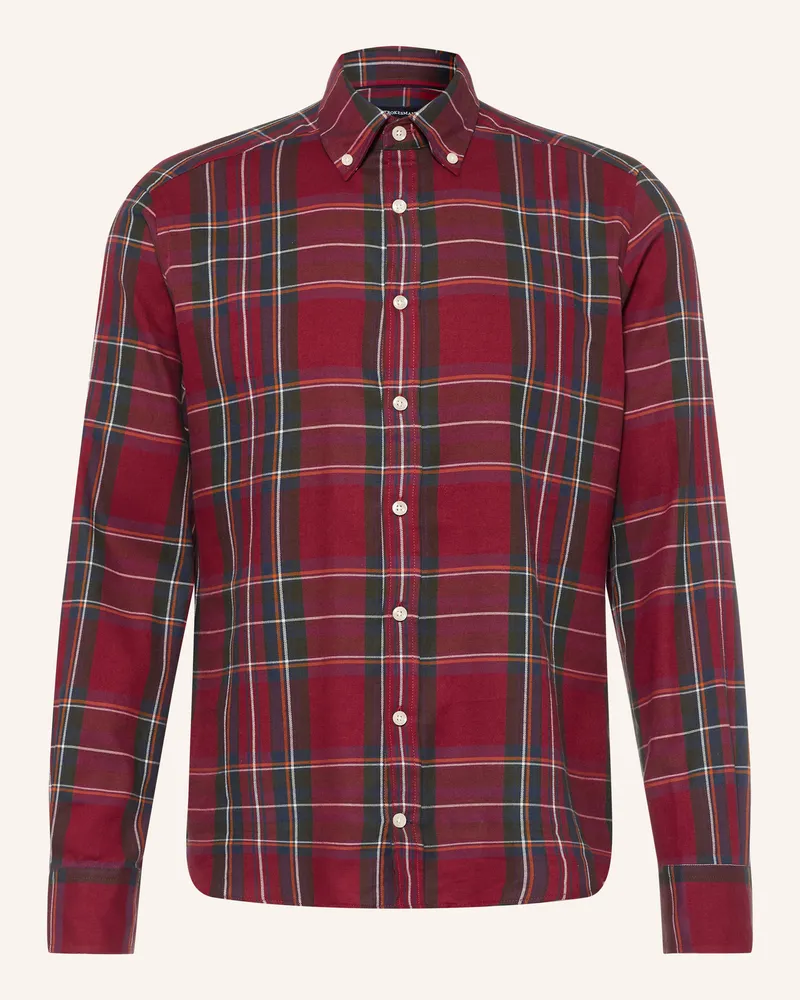 Strokesman's Flanellhemd Regular Fit rot Dunkelrot
