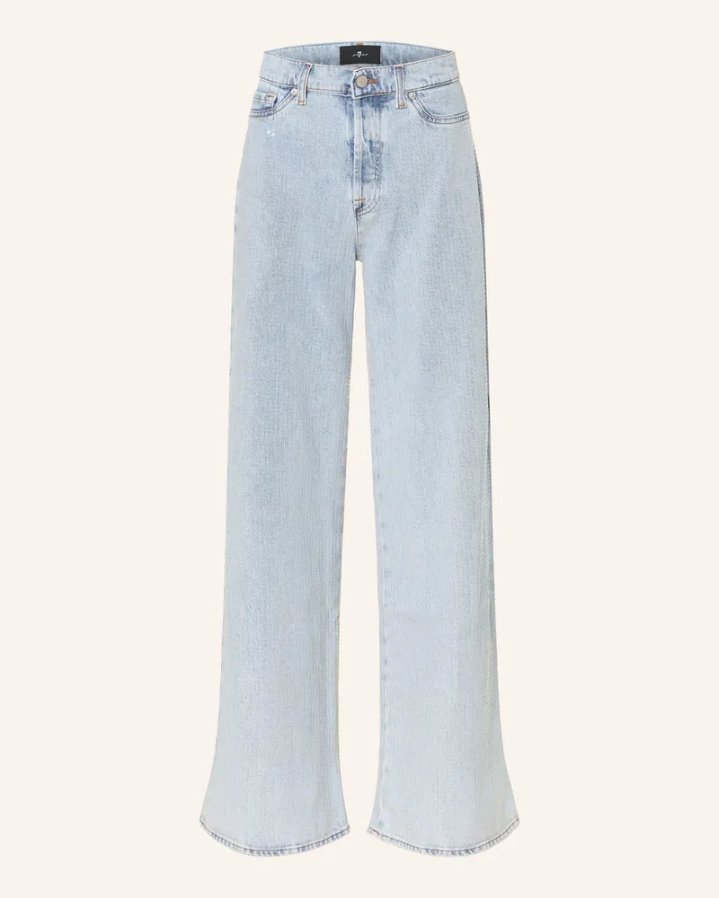 7 for all mankind Wide Leg Jeans Lotta Mit Pailletten blau 1zx