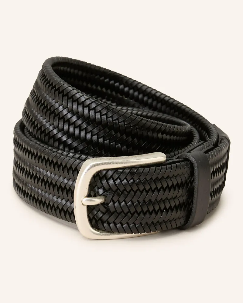 Strokesman's Ledergürtel schwarz Schwarz