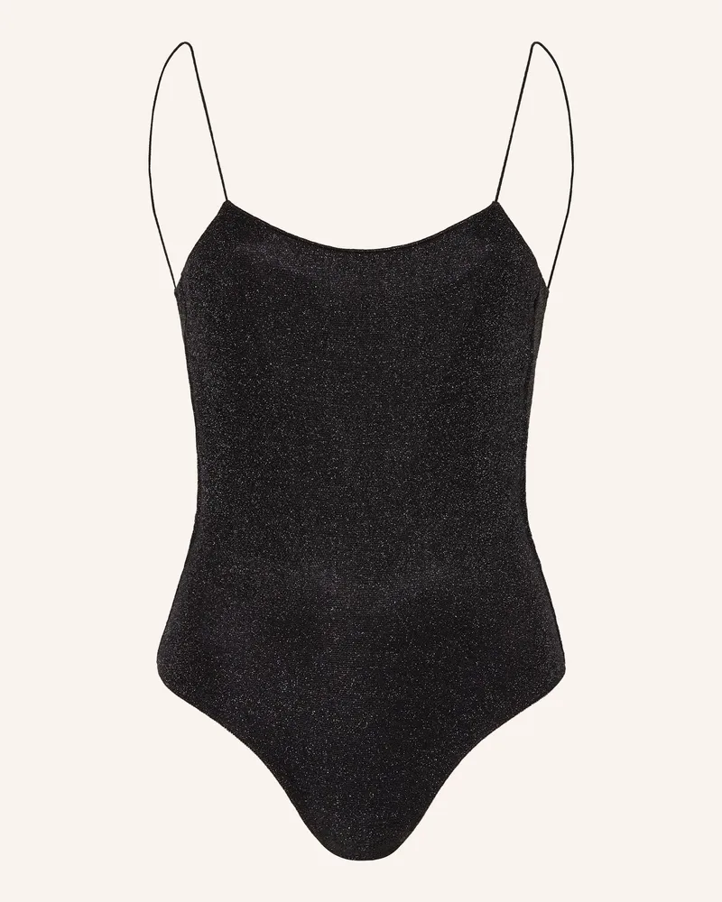 Oséree Badeanzug LUMIERE MAILLOT mit Glitzergarn Schwarz