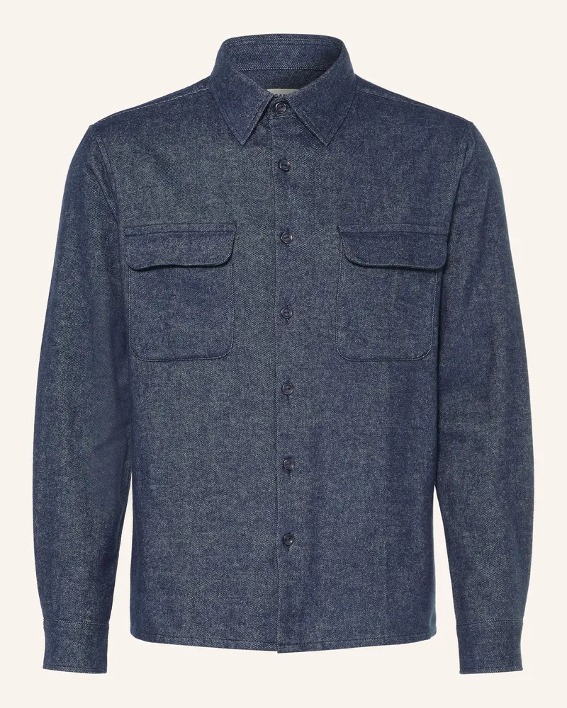 Sandro Flanellhemd Regular Fit blau Dunkelblau