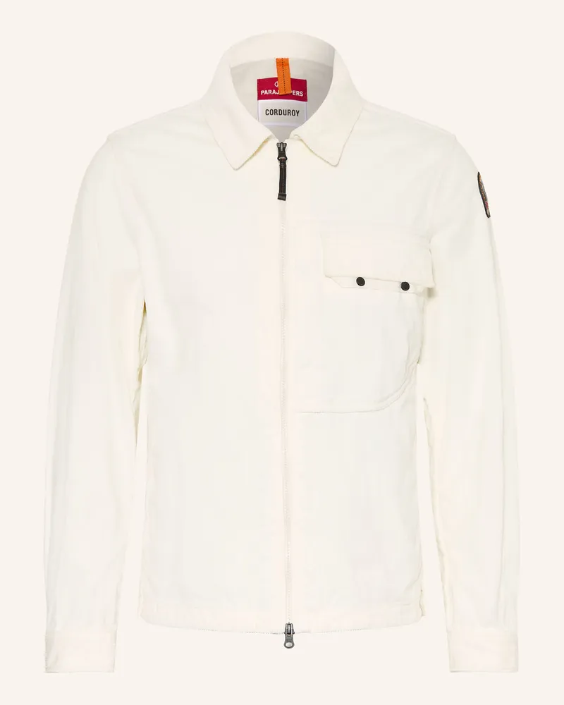 Parajumpers Overjacket Galross Aus Cord weiss Ecru