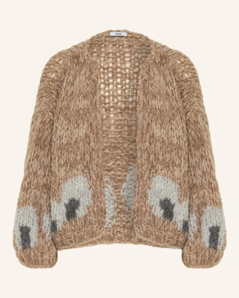 MAIAMI Strickhülle Mit Alpaka beige Braun