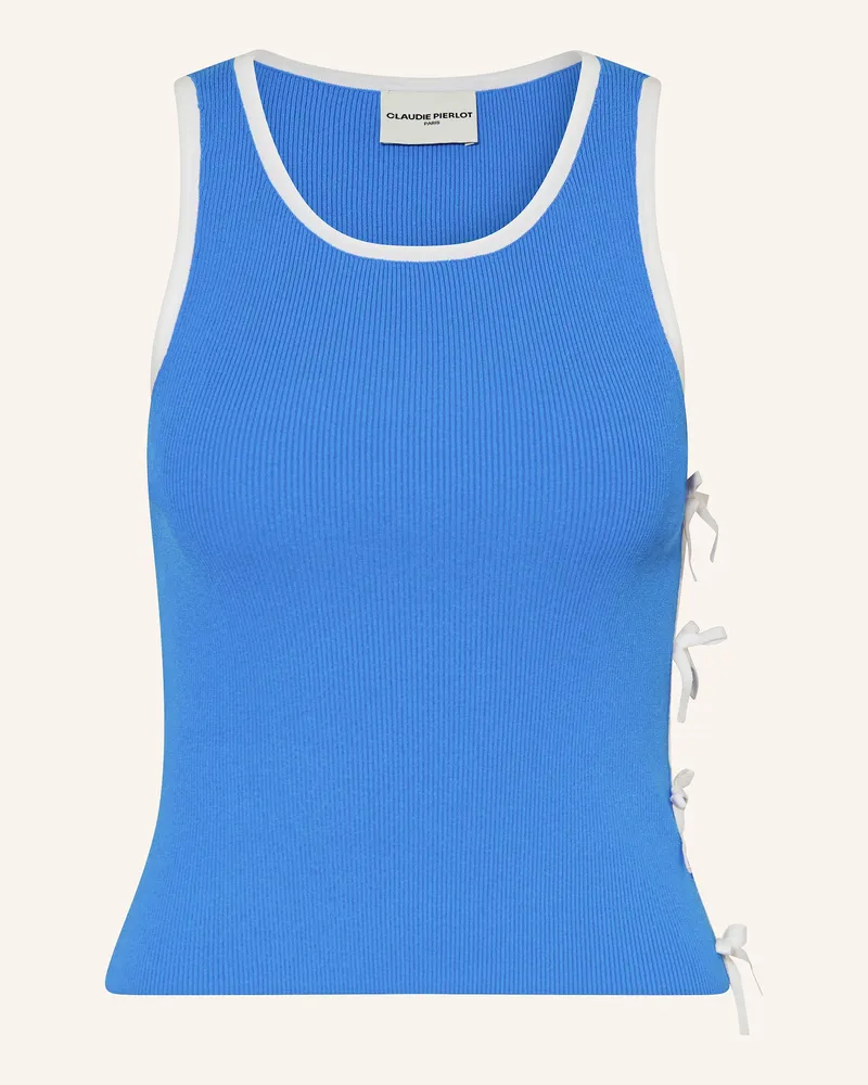 Claudie Pierlot Top mit Cut-outs Blau
