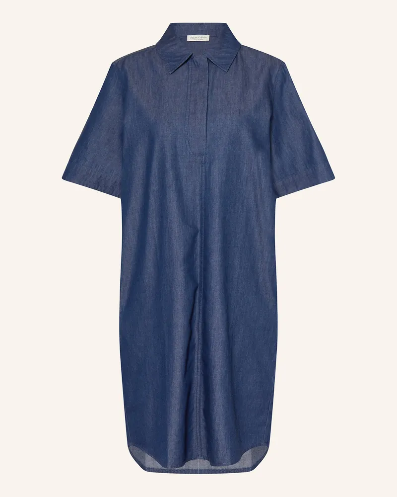 Marc O'Polo Hemdblusenkleid In Jeansoptik blau Dunkelblau
