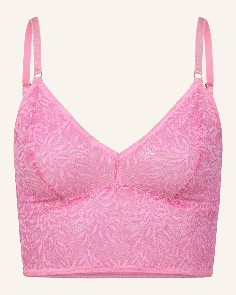 Ehrlich Textil Iconic Lace Bralette Top Aus Nachhaltiger Spitze - Verstellbare Träger pink Rosa