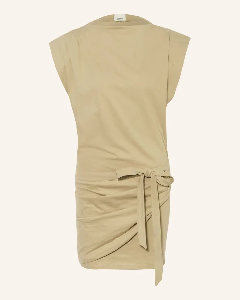 Isabel Marant Jerseykleid MARIELLE in Wickeloptik Oliv