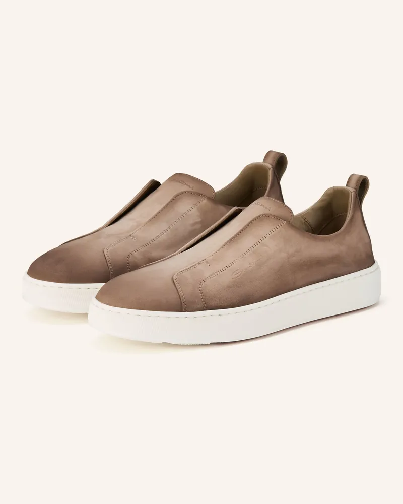 Santoni Slip-on-Sneaker VICTORY Taupe