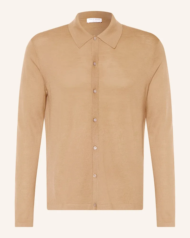 Tiger of Sweden Hemd Verklin Slim Fit braun Camel