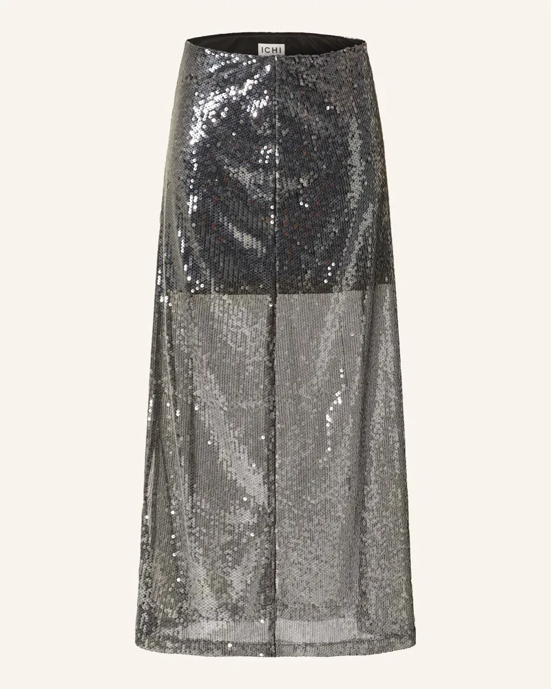 ICHI Rock Ihprinca Mit Pailletten silber Silber