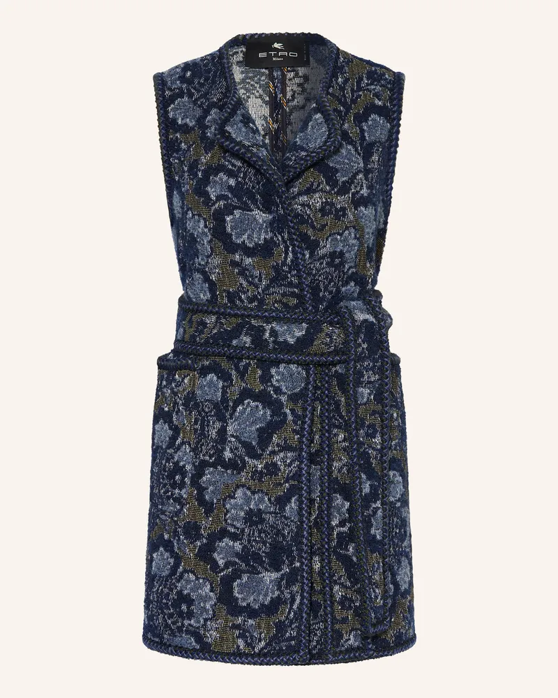 Etro Blazerweste Aus Jacquard blau Dunkelblau