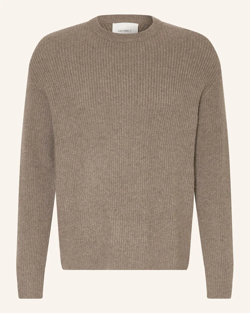 Lisa Yang Cashmere-Pullover William beige Taupe