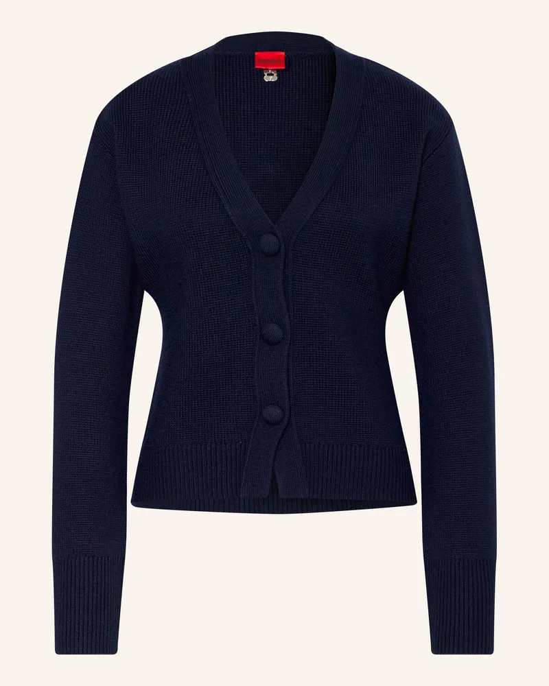HUGO BOSS Strickjacke Selosy blau Dunkelblau