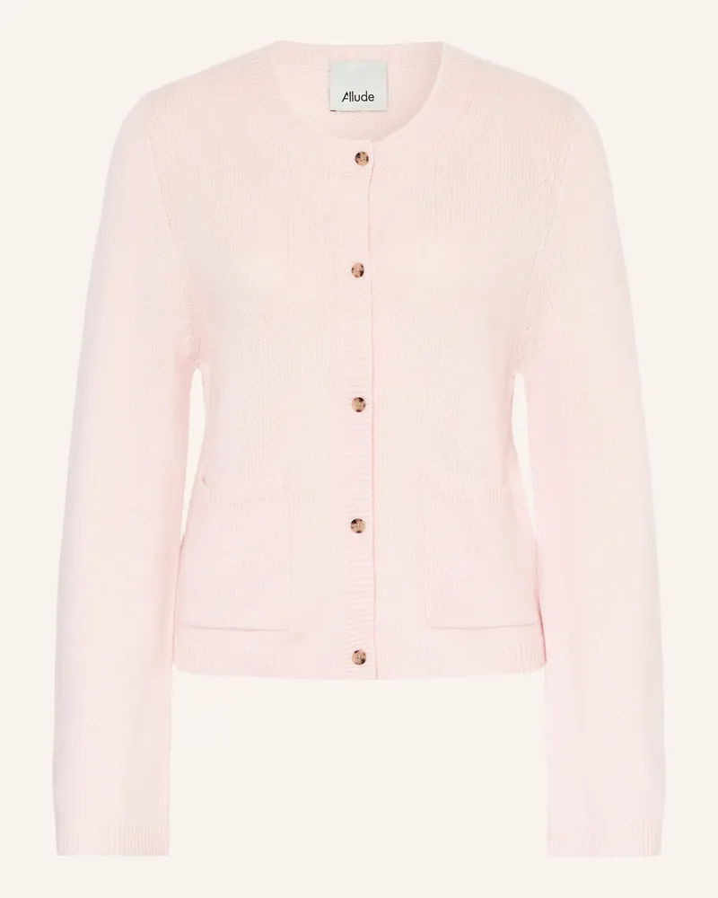 ALLUDE Strickjacke Aus Cashmere rosa Hellrosa