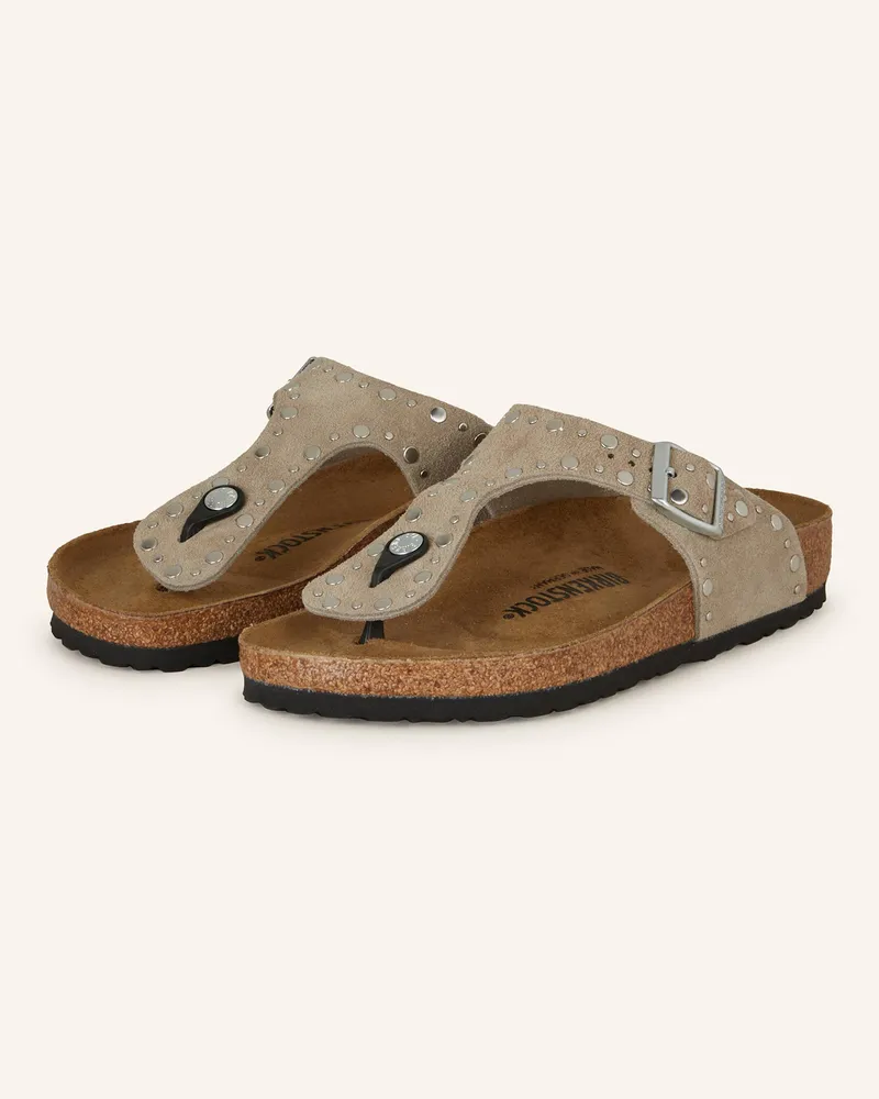 Birkenstock Zehentrenner Gizeh Rivet Leve beige Taupe