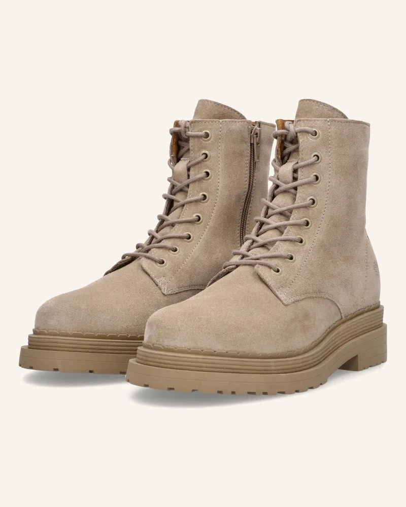 Apple of Eden Schnürstiefeletten Taupe