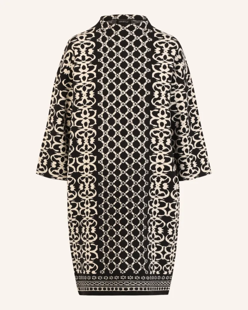 Apart Jacquard Strickkleid beige Schwarz