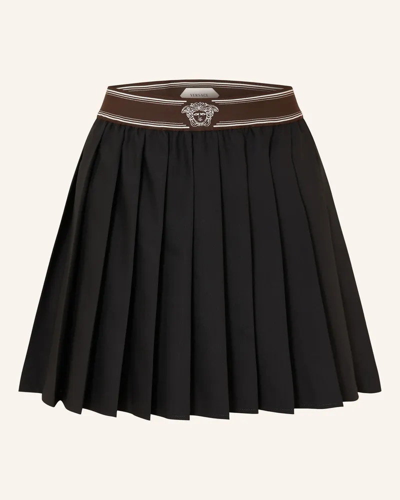 Versace Faltenrock schwarz Schwarz