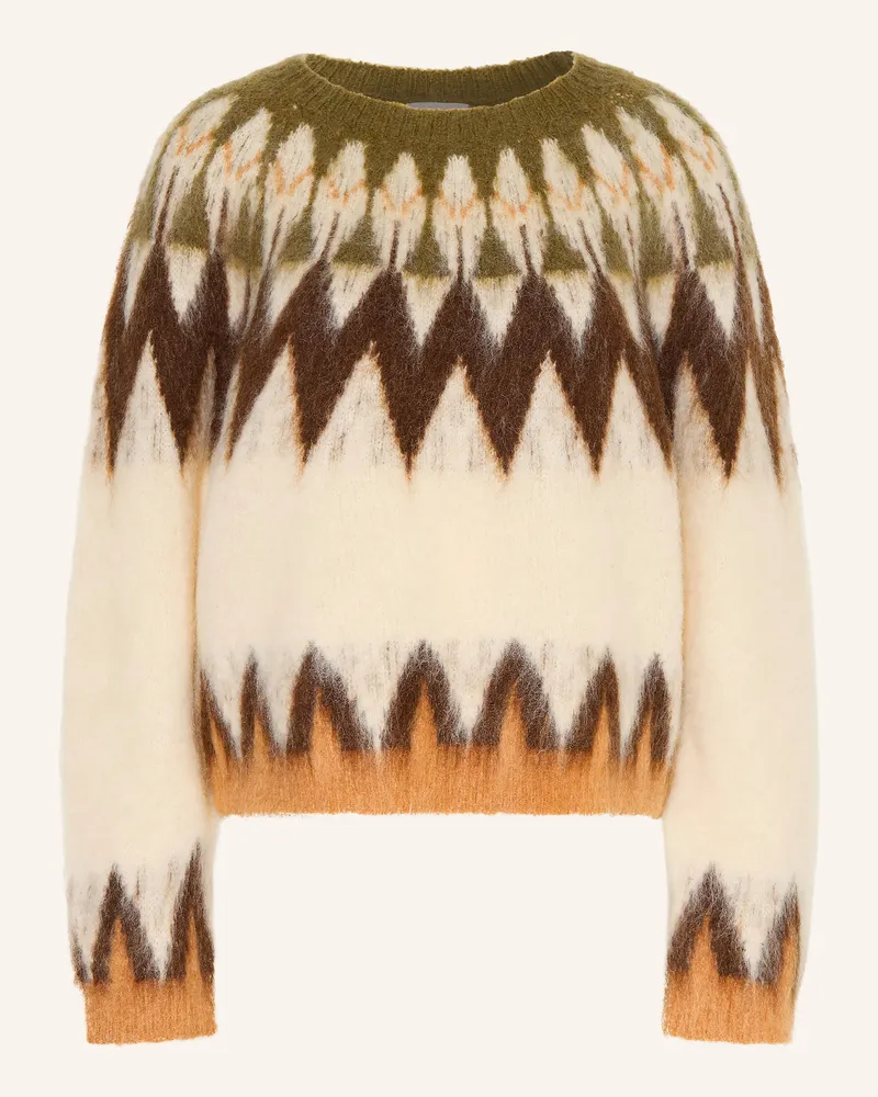 Mrs & HUGS Pullover braun Creme