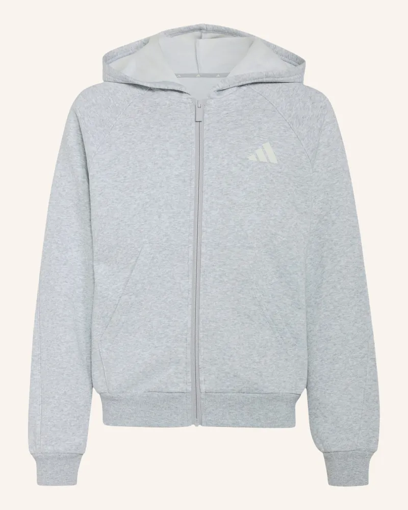 adidas Sweatjacke Seasonals Collegiate Typography Full Zip grau Hellgrau