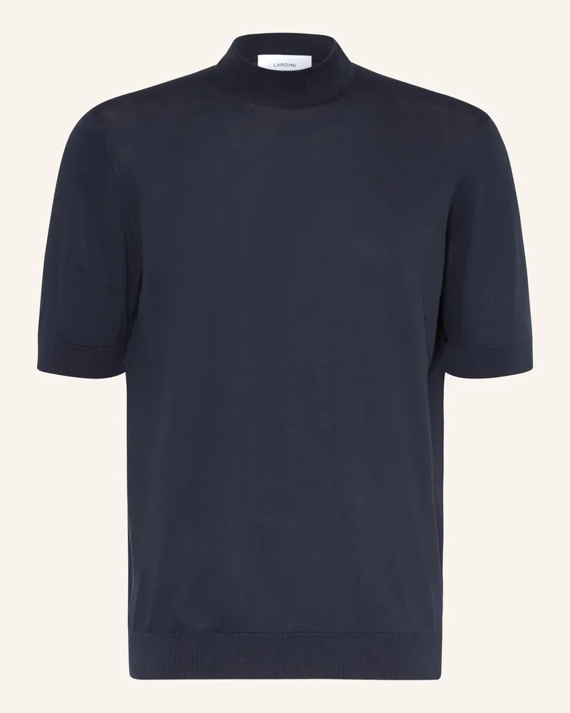 LARDINI Strickshirt Dunkelblau