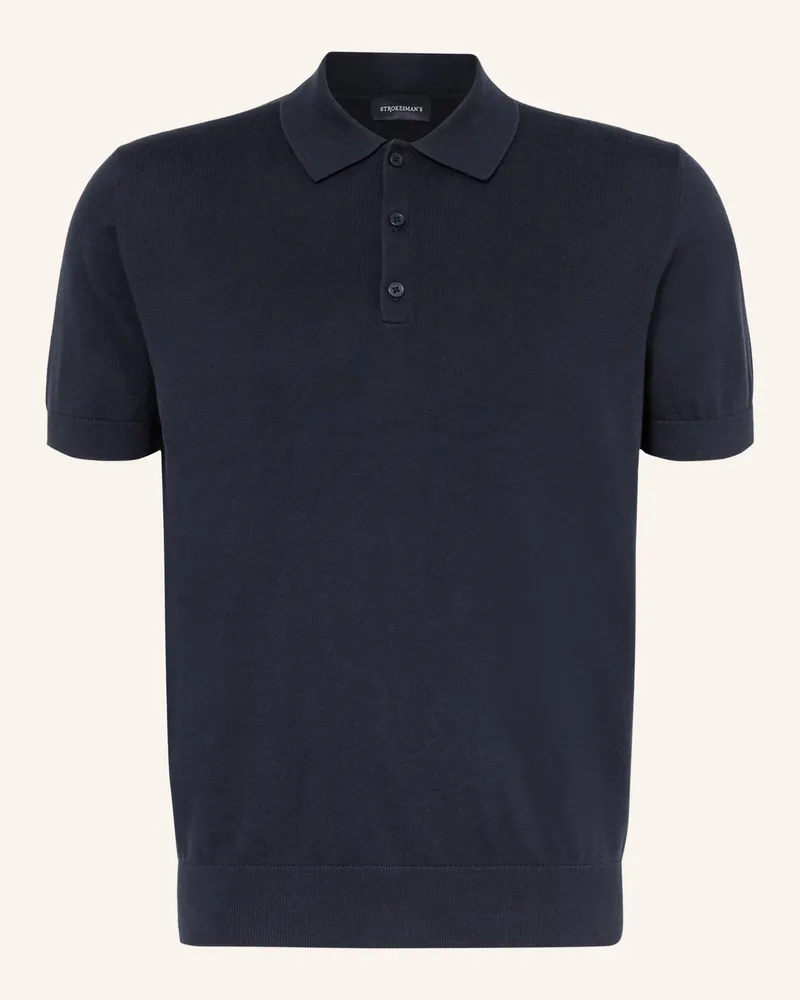 Strokesman's Strokesman Strick-Poloshirt blau Dunkelblau