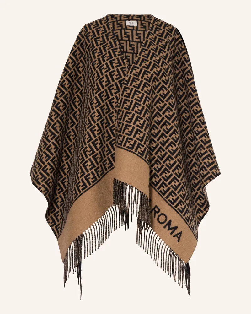 Fendi Jacquard-Cape braun Braun