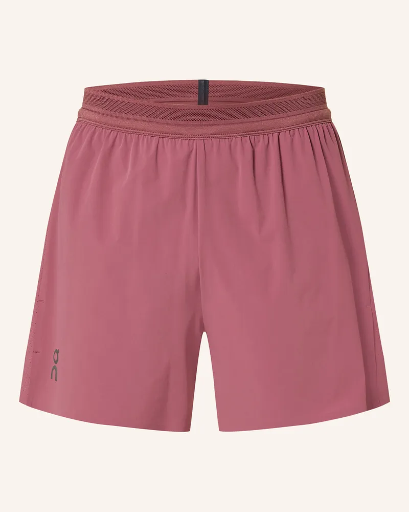 ON 2-In-1-Laufshorts Performance rot Dunkelrot