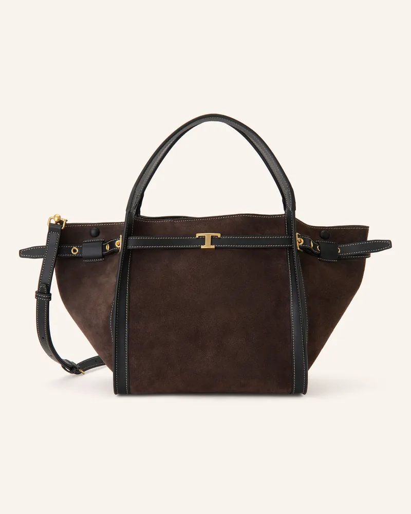 TOD'S Shopper T Signature Small braun Dunkelbraun
