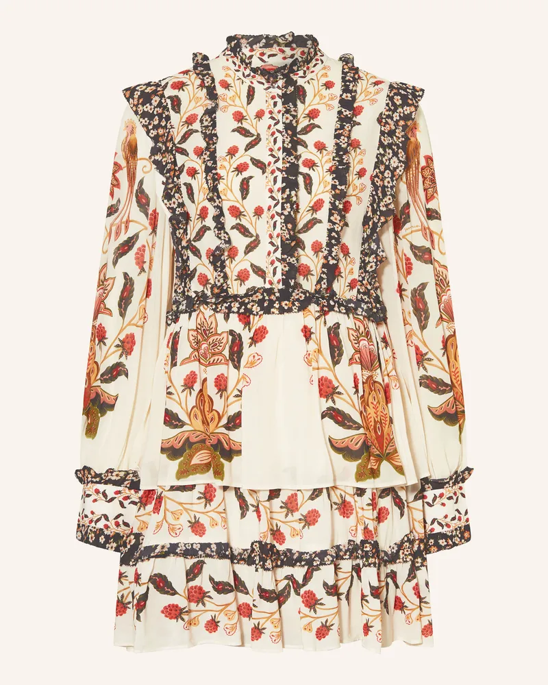 FARM Rio Kleid Berry Garden Mit Rüschen beige Ecru