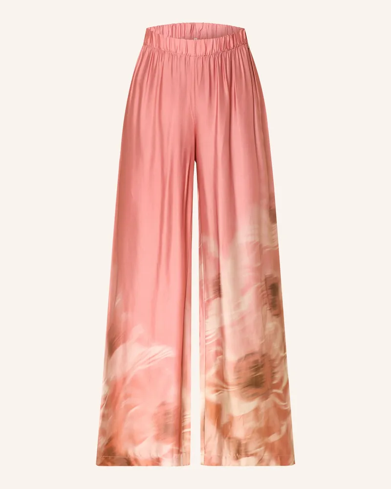 ottod’Ame Marlenehose Aus Satin pink Hellrot