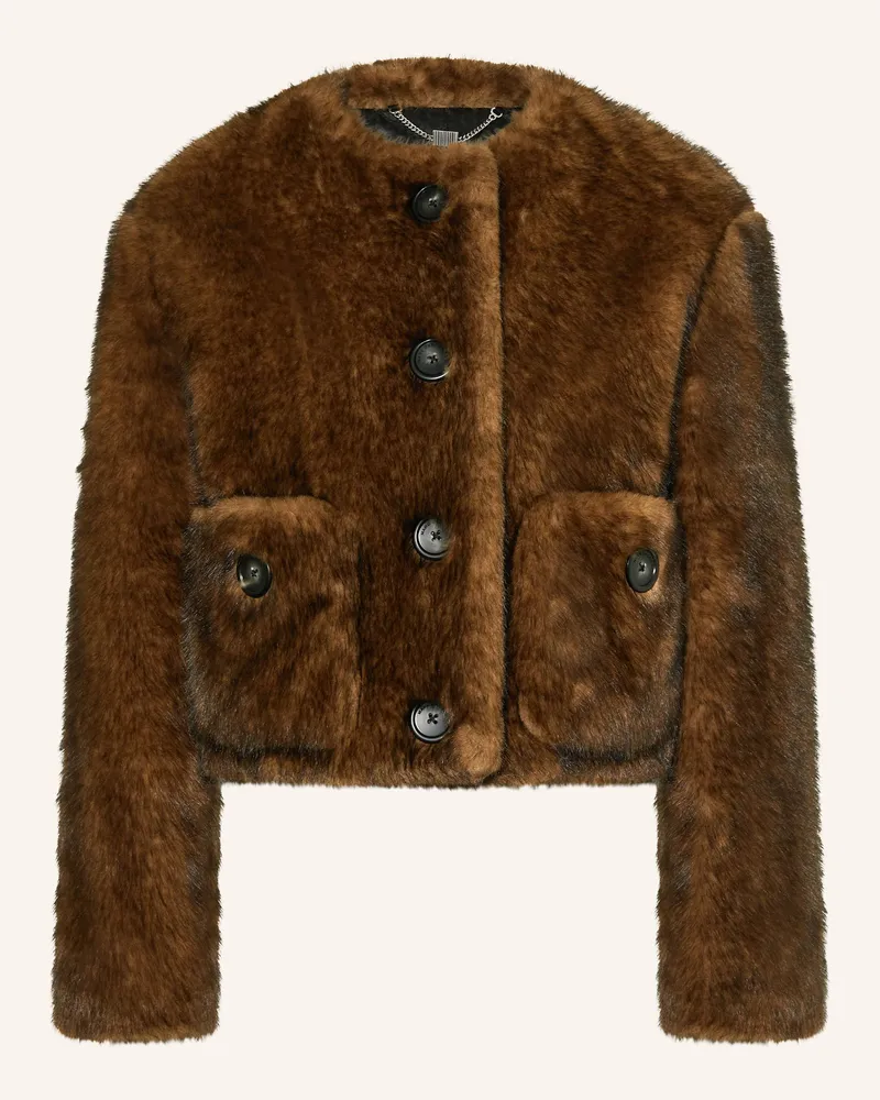 Marc Jacobs Kunstpelz-Jacke Braun