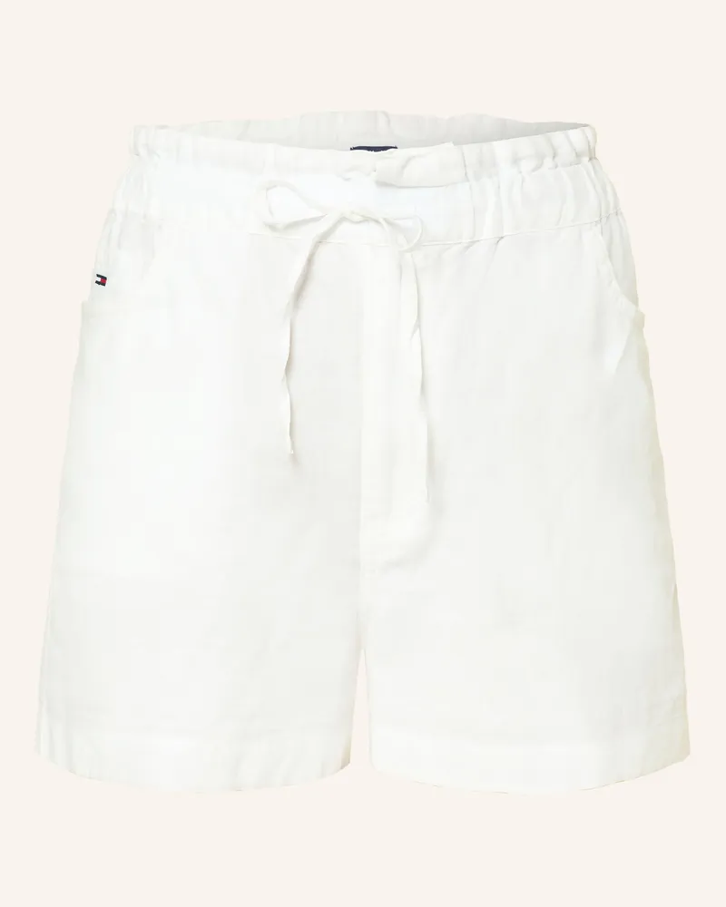 Tommy Hilfiger Shorts Mit Leinen beige Weiss